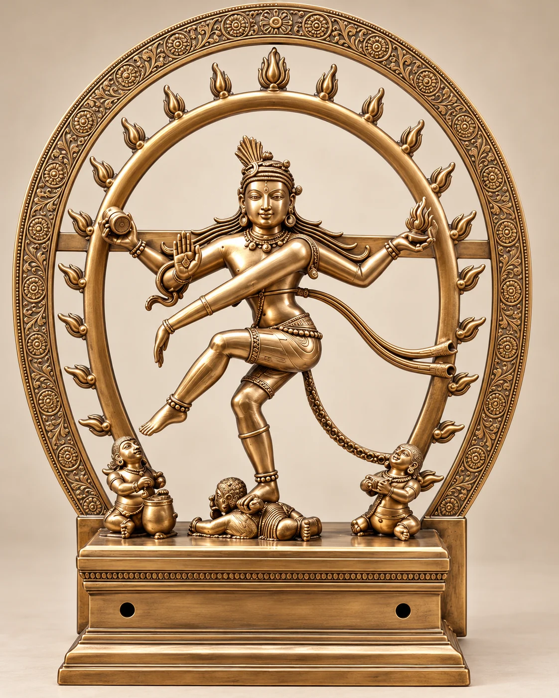 Lord Nataraja bronze sculpture within a ring of flame