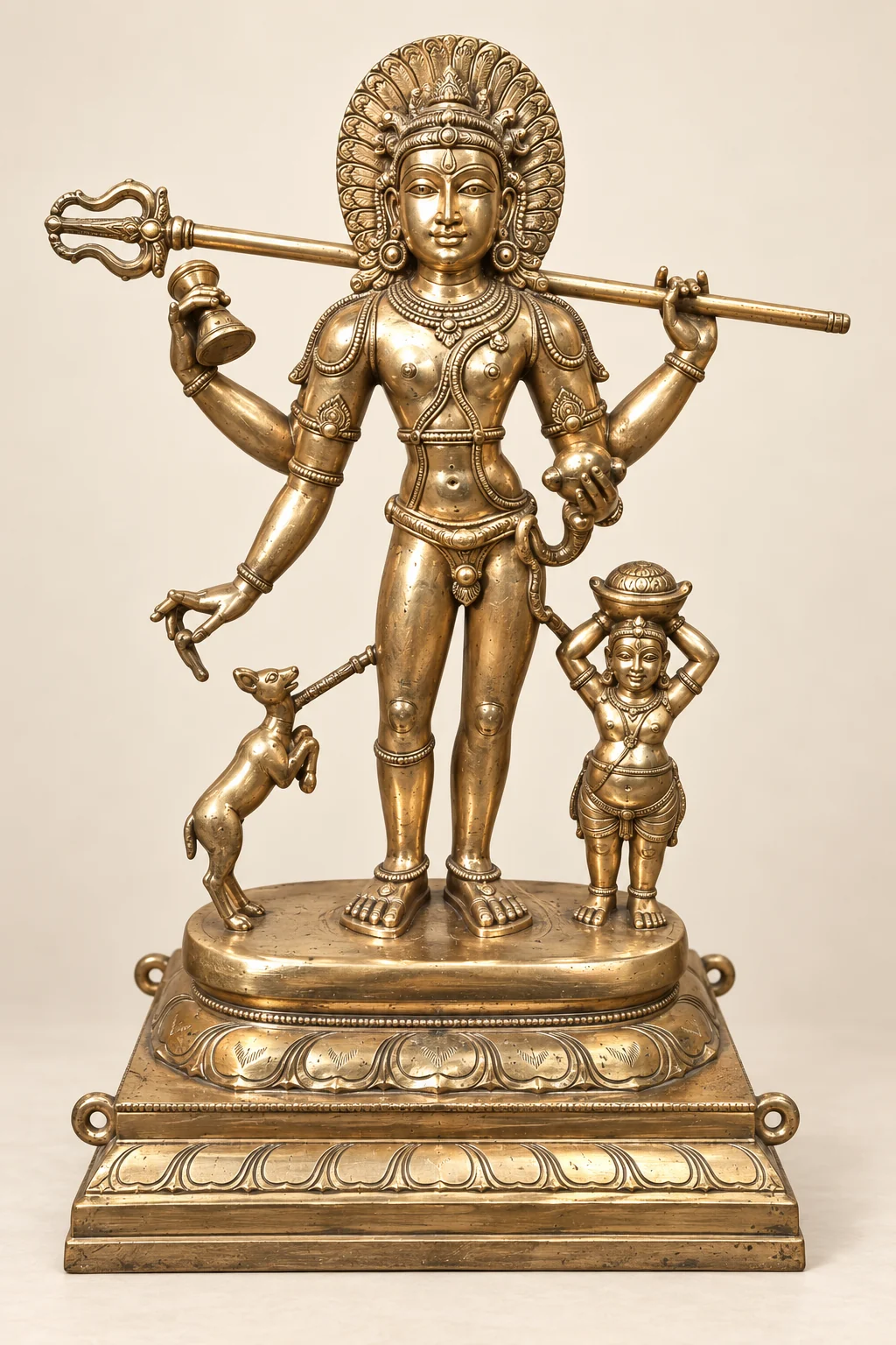 Lord Bhairava (Bhairavar) sacred bronze sculpture by Sanctum Form
