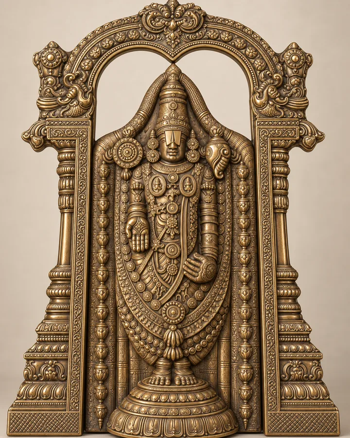 Lord Venkateswara (Tirupati Balaji) sacred bronze sculpture
